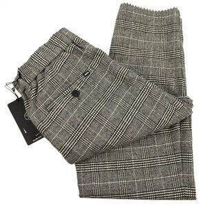HUGO BOSS Black P-PERIN Wool Blend Tech Flannel Stretch Flat Front Pants 32 NWT